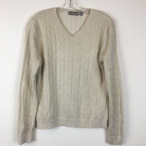 Croft & Barrow Holiday V-Neck Sweater Size Medium